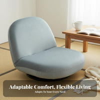 Rotate Floor Lounger Space-Saving Adjustable Rotate Floor Lounger Thick Padding 360-Degree Rotation for Esports Fans