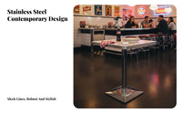 Pedestal Table with Backrest Seating Easy to Clean restaurant Set for Milk Tea Shops