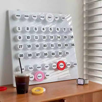 Manual Loop Calendar Desktop Display 3D Endless Calendar for Living Room, Office