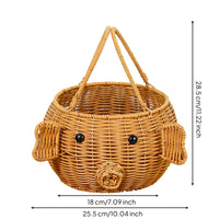 Imitation rattan Pig Basket with Handle Pig Basket Decorative