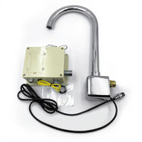 Touchless faucet, temp control, steel