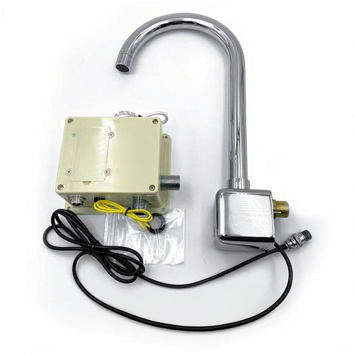 Touchless faucet, temp control, steel
