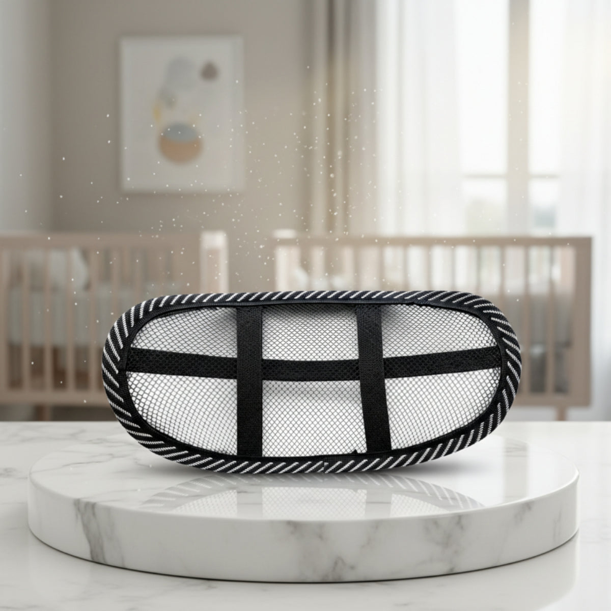 Comfortable Stroller Support Pad Ventilated Cushion with Straps Lightweight Mesh Support Cushion Supportive for Baby