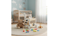 Anti-Tip Wooden Baby Stroller Bead Maze Activity Stroller Multifunction Walking Aid Multifunctional for Toddlers, Babies, Indoor