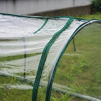 Outdoor Greenhouse, Plant Propagation Greenhouse with Metal Frame, Clear Polyethylene Cover, Zippered for Winter Frost Protection