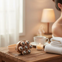 7 Ball Massager Neck and Shoulder Relief Wooden Bead Massager Smooth Surface