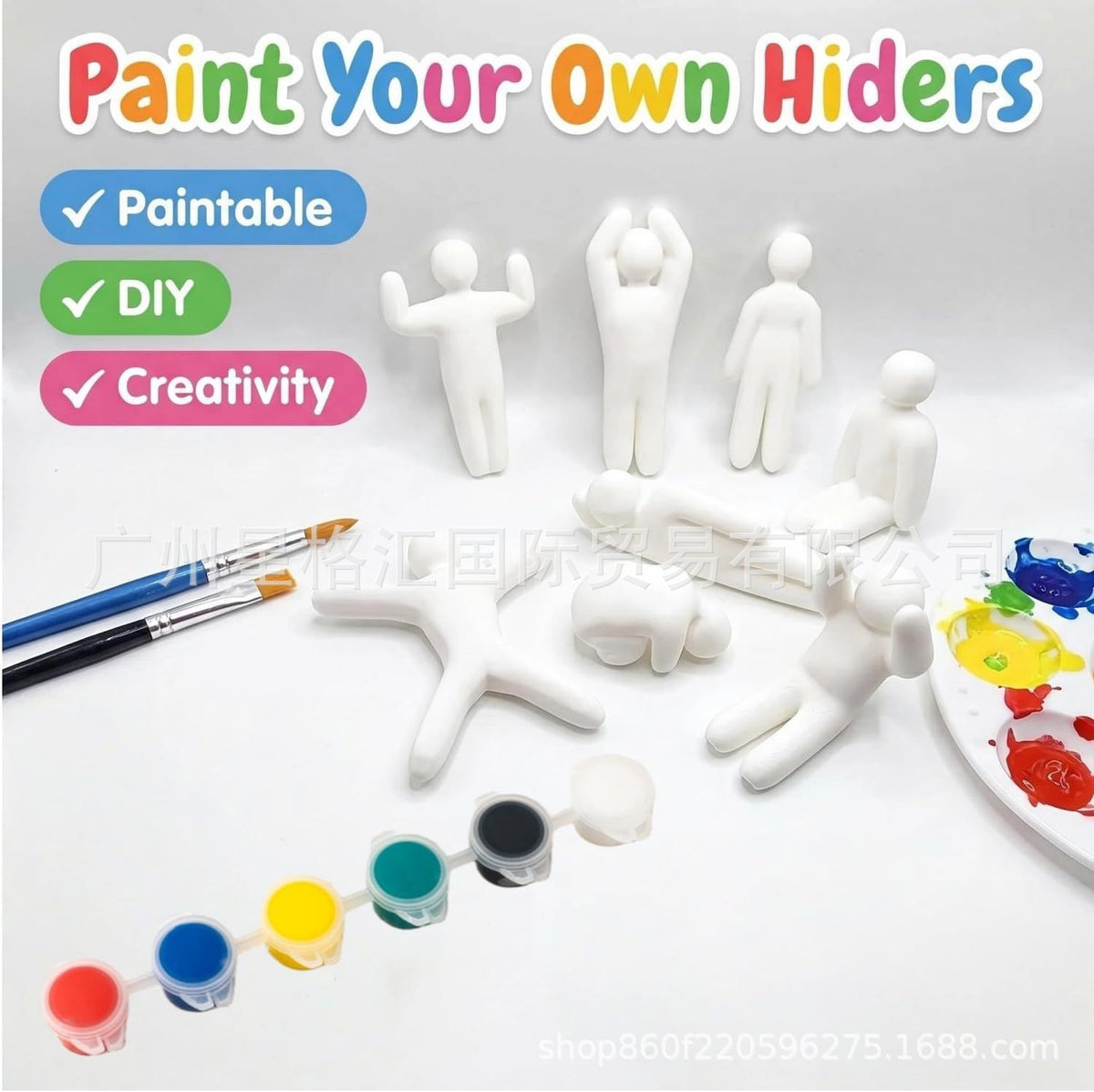 Paintable Multiple Poses 3D Printed Figures