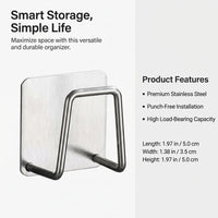 Bathroom Sink Organizer and Wall Mounted Rack for Kitchen Organization, Stainless Steel Drain with Self Sponge Holder