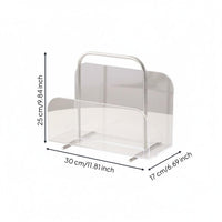 Acrylic Periodical Rack Portable Handle Newspaper Stand Decorative Display