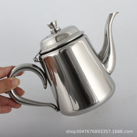 304 Stainless Steel Coffee Pot Commercial Restaurant Anti-Scalding Water Kettle Hotel Club Teapot