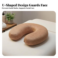 Pressure Relief U-Shaped Face Pillow Memory Foam Beauty Bed Face Cradle Breathable for Spa Professionals, Estheticians, Home