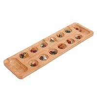 Traditional Wooden Mancala Game Foldable Mancala Board Game Folding Portable for Families, Kids, Classrooms, Travel