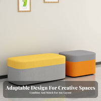 Multi-Purpose Design Rectangular Shoe Changing Bench with Storage Function End-of-Bed Ottoman Faux Leather Surface Upholstered Seating Easy to Clean for Business Owners, Homeowners, Retail outsidelet, Fitting Room, Entryway, Hallway