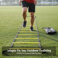 Enhances Balance and Coordination Speed Training Ladder Sturdy Construction Foldable Agility Ladder Anti-Slip Surface Sports Equipment Extendable Design for Football Players, Athletes, Coaches