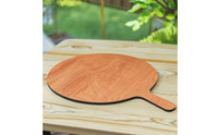Pizza Board with Handle Wood Fiber Serving Board with Handle Wooden Pizza Peel for Hosts