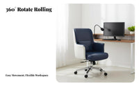 Rolling Computer Chair Height-Adjustable U-Shaped spine rotate Chair Ergonomic spinerest Padded Seat for Streamers, Workspace