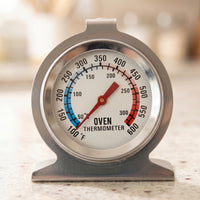 Oven Thermometer with Hanger Two-Temperature Scale Dial Thermometer Analog Temperature Gauge for Cooks, Oven-Cooking, Roasting