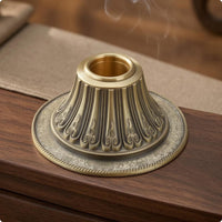 Engraved Prayer Wheel Base Embossed Prayer Wheel Stand Polished Metal-Like