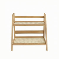 Trapezoid Storage Rack Space-Saving Display Shelf Natural for Kitchen Countertop