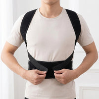 Adjustable Back Brace, Spinal Support Back Straightener Posture, Textile Mesh Lower Back Support for Adults, Students