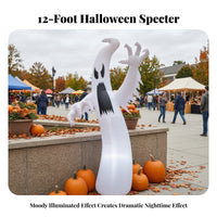 Spooky Inflatable Ghost Scary Halloween Inflatable Outdoor Halloween Inflatable Decoration Eye-Catching for Yard, Entryway