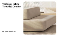 Minimalist aesthetic Upholstered Block Chair Combinable Armchair with Footrest Movable Backrest interlocking Seating long-lasting for Design aficionados, Apartment Dwellers, Homeowners, Small Space, book alcove alcove, Lounge Area, Bedroom