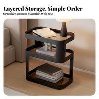 2-Tier Nightstand Space-Saving 2-Tier Accent Table adaptable Use for Dorm Room