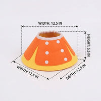Cat Cone Neck Cone with Adjustable Elizabethan Strap, Felt Elizabethan Neck for Cat Recovery, Post Surgery Pet Stop Licking Anti Bite