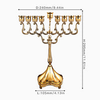 Metal Nine-Branch Candelabra for Wedding and Event Decoration