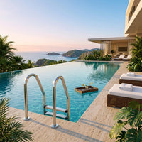 304 Stainless Steel Swimming Pool Ladder with Handrails Polished Pool Ladder with Handrails Heavy Duty Long-Lasting