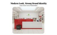 Modern Reception Desk Sturdy Construction L-Shaped Front Desk Heavy Duty Cashier Wrap Counter for Business Owners, Office Managers, Spa, Hotel, Lobby