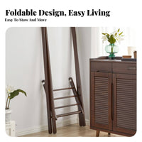 Complimentarystanding Garment Rack Easy Assembly Triangular Frame Clothes Rack with Shelf Multi-Functional Small Footprint
