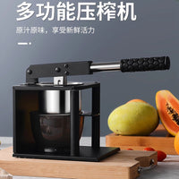 Stainless Steel Manual Fruit Juicer with Large Capacity, Multi-functional