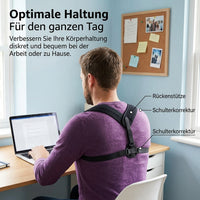 Back Support Belt Posture Corrector, Elastic Back Strap for Sports & Daily Use, Adjustable Back Straightener for Women & Men