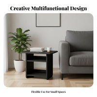 two-level Square Side Table flexible Use Nightstand Sturdy and Stable for Office