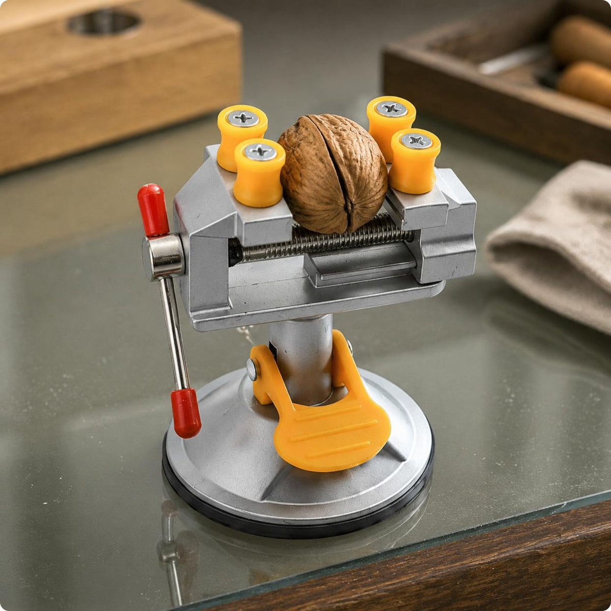 Suction Cup Vise Compact Size 360 Degree Rotating Vise Aluminum Body for DIYers