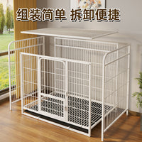 跨境厂家批发置物狗笼子中大型犬方管加粗宠物狗笼狗窝小型犬铁笼