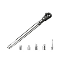 5 Pieces Multifunction Ratchet Wrench Set Metric Ratchet with Adapters Extended Socket Wrench Set Universal for Garage