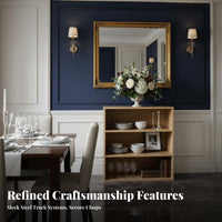 Customizable Storage Cube Debris-Resistant Proof Shelving Unit Fluted Glass Doors Large Capacity for Homeowners, Families