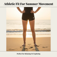Athletic Shorts, Quick Dry, High Split, Women's Gym Wear