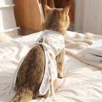 Cat Neutering Suit, Breathable Post Surgery Clothing with Tie Closure, Four-Leg Anti-Lick Design, Full Body Recovery Wear After Surgery