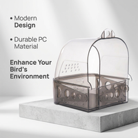 Bird Bath Cage Hanging Bathtub, Bath Cage Hooded Design, Supplies Parrot Bath Tub, Bird Bath Thicken - Image 9