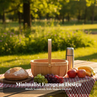 Round Woven Food Holder Adaptable Household Storage Rustic Design for outdoor meals