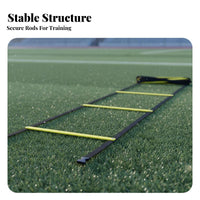 Multifunctional 2 in 1 Agility Ladder Hurdle Long-Lasting Agility Ladder and Hurdle Set Lightweight Collapsible Footwork Training Kit Quick Setup for Athletes, Coaches, Kids, Outdoor, Gym