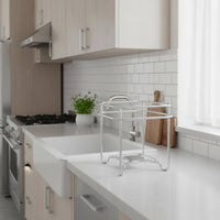 Countertop Trash Bag Holder Rust-Proof Stainless Steel Trash Bag Holder Non-Slip