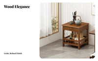 Multi-Tier Tea Shelf Chinese Design Design Multi-Tier Shelving Unit Flat Top Surface Stable Frame for Homeowners, Adults