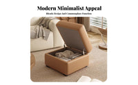 Tufted Storage Ottoman Padded Seat Upholstered Bench adaptable for Living Room
