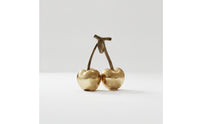 Cherry Ornament with Metal Branch Decorative Desktop Ornament with Leaf Sculptural Statue for Coffee Table, Office Desk