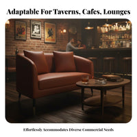 Upholstered Restaurant Bench and Table Vintage Aesthetic Dining Booth Set Customizable Combination Space Saving Design for Cafes