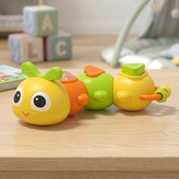 Pressable Caterpillar Toy Textured Press Toy with Sound Tactile Sensory for Toddlers